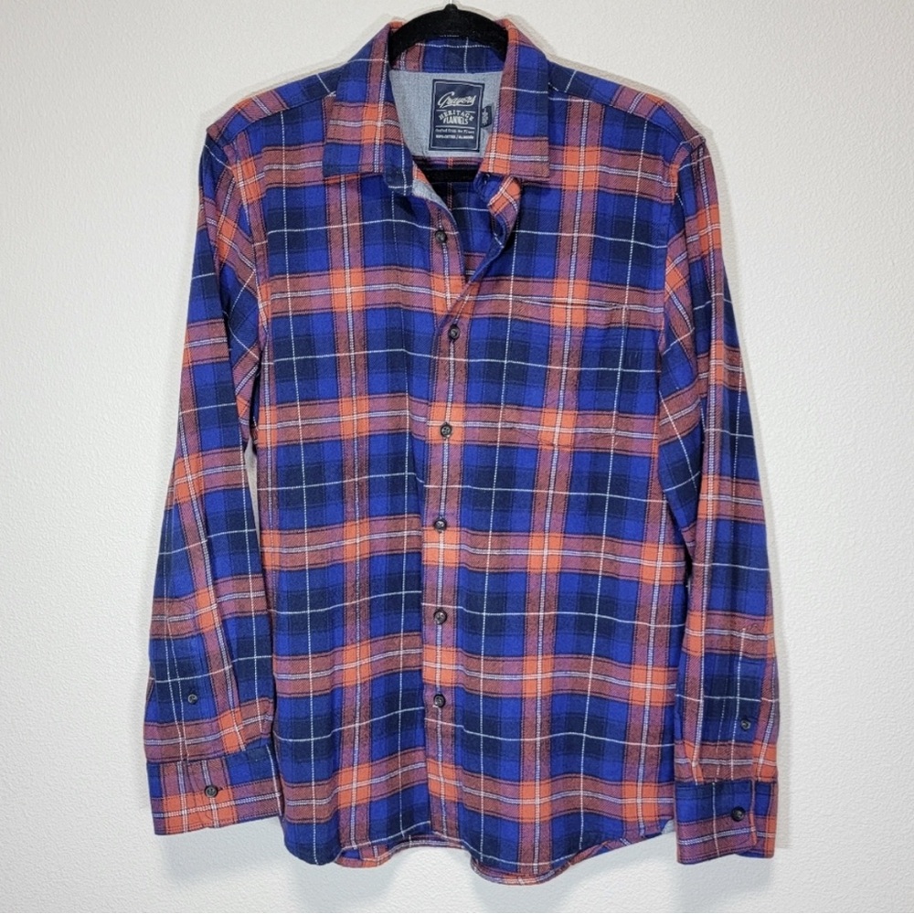 Grayers heritage flannel cotton button down long sleeve shirt